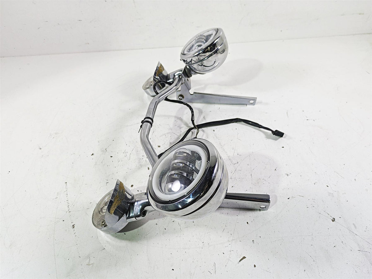 2002 Harley FLSTC Softail Heritage Front Spot Led Light & Blinker Set 58082-02A {{ shop.shopifyCountryName }} - Mototech271