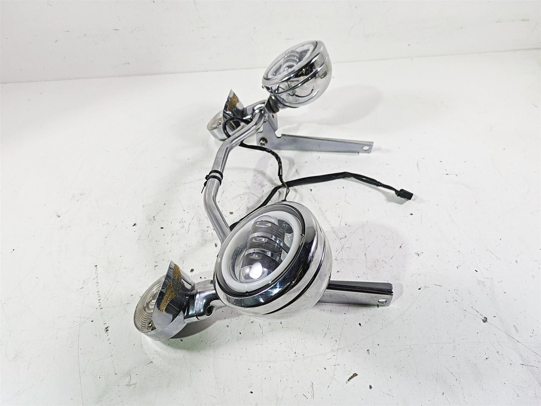 2002 Harley FLSTC Softail Heritage Front Spot Led Light & Blinker Set 58082-02A {{ shop.shopifyCountryName }} - Mototech271