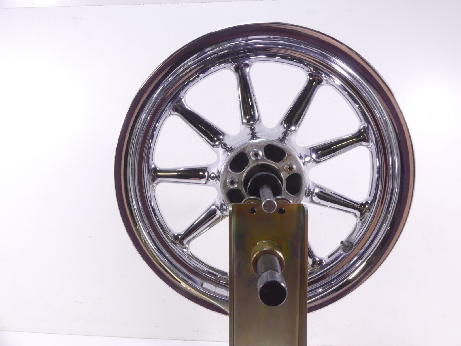 2009 Harley Touring FLHRC Road King Front 9 Spoke Chrome Rim Wheel 16x3 40960-09 {{ shop.shopifyCountryName }} - Mototech271