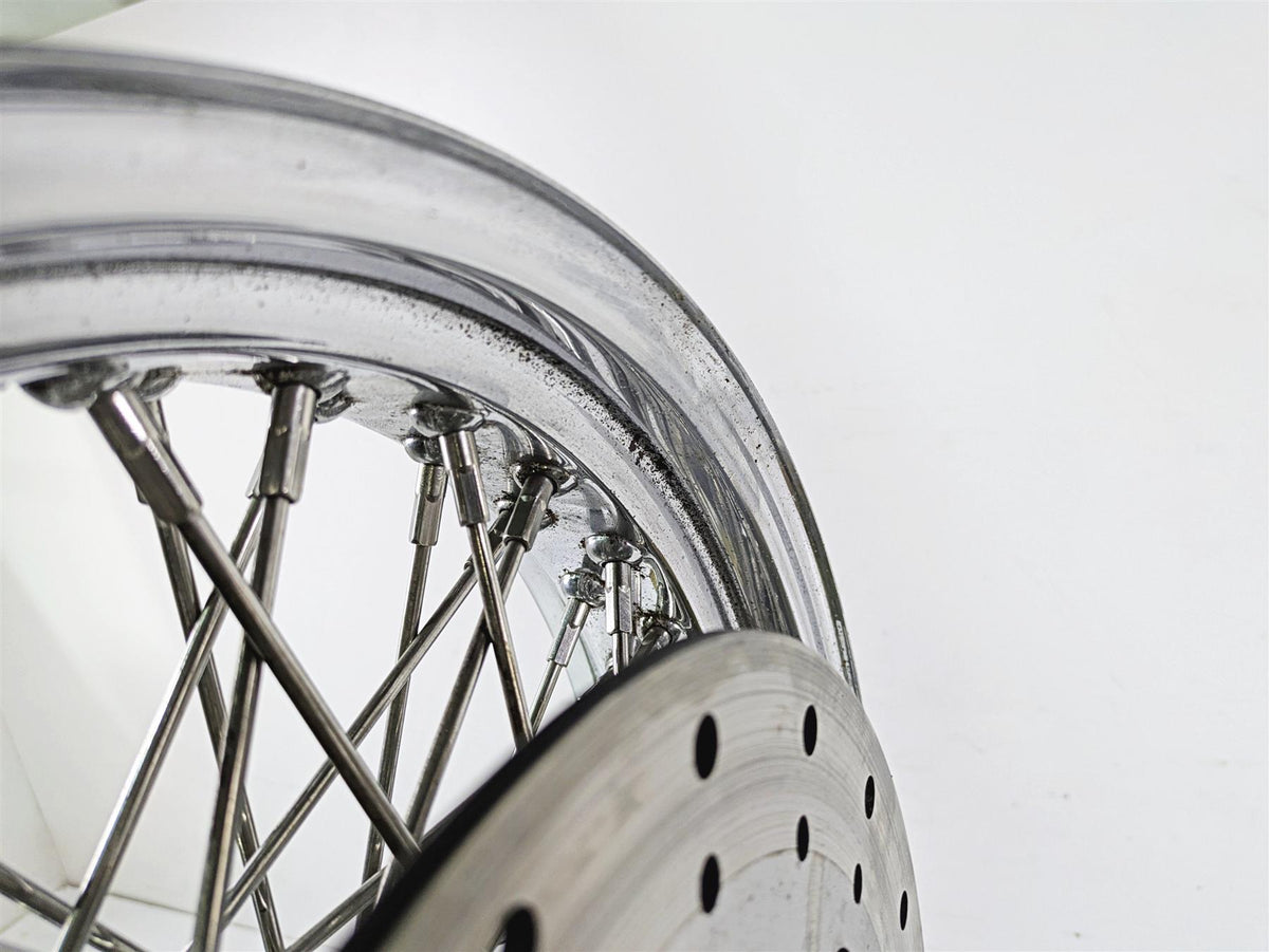 2002 Indian Spirit Deluxe Spoke Front Wheel Rim & Rotor 16x3.5 1mm Runout 21-950 {{ shop.shopifyCountryName }} - Mototech271