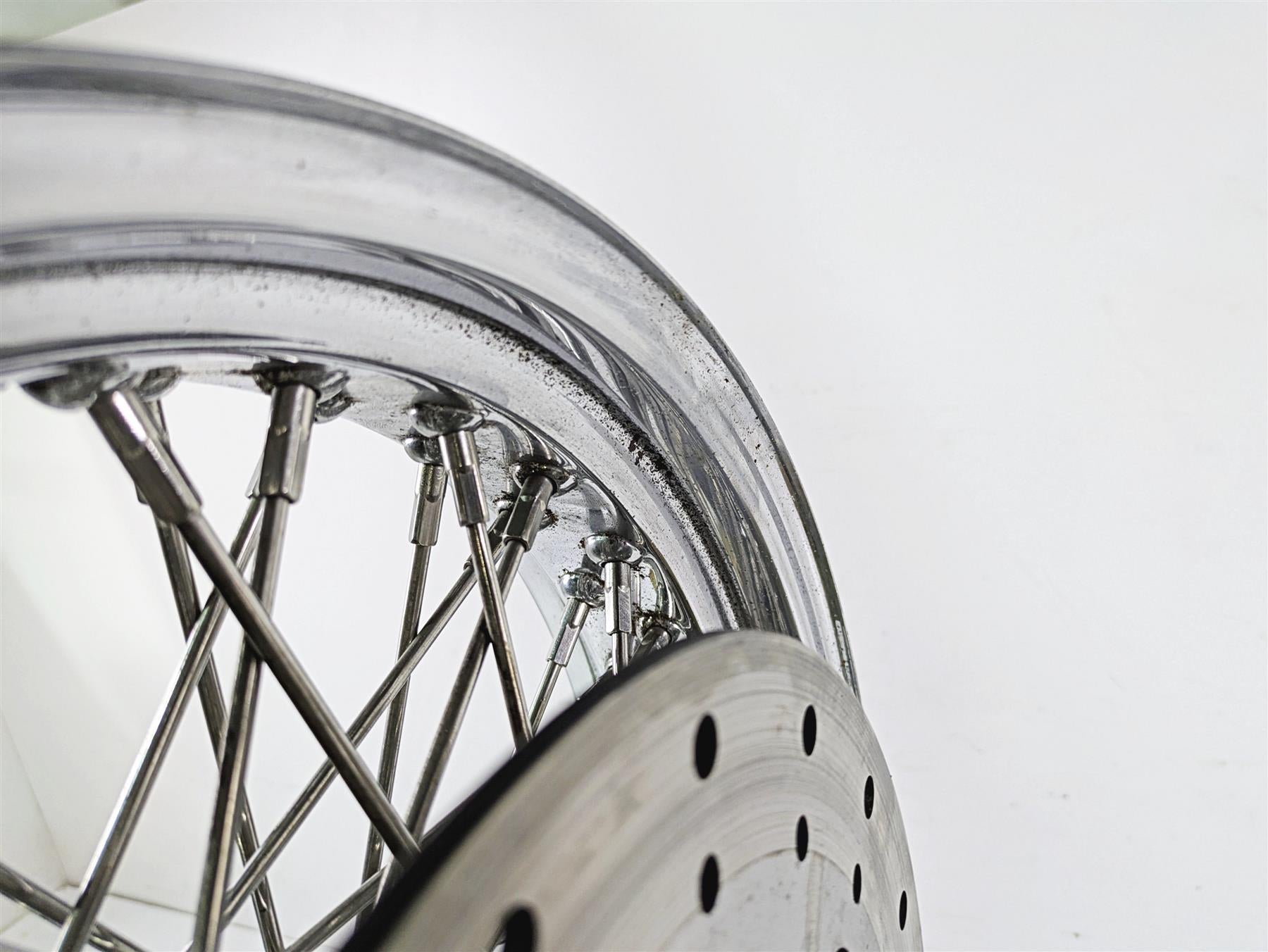 2002 Indian Spirit Deluxe Spoke Front Wheel Rim & Rotor 16x3.5 1mm Runout 21-950 {{ shop.shopifyCountryName }} - Mototech271