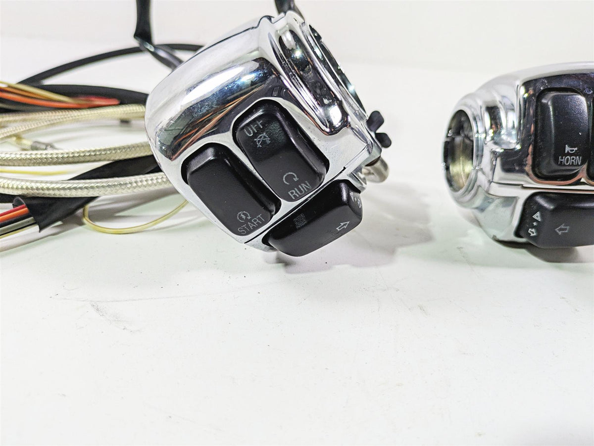 2008 Harley FXCWC Softail Rocker Left Right Chrome Control Switch Set 71682-06A {{ shop.shopifyCountryName }} - Mototech271
