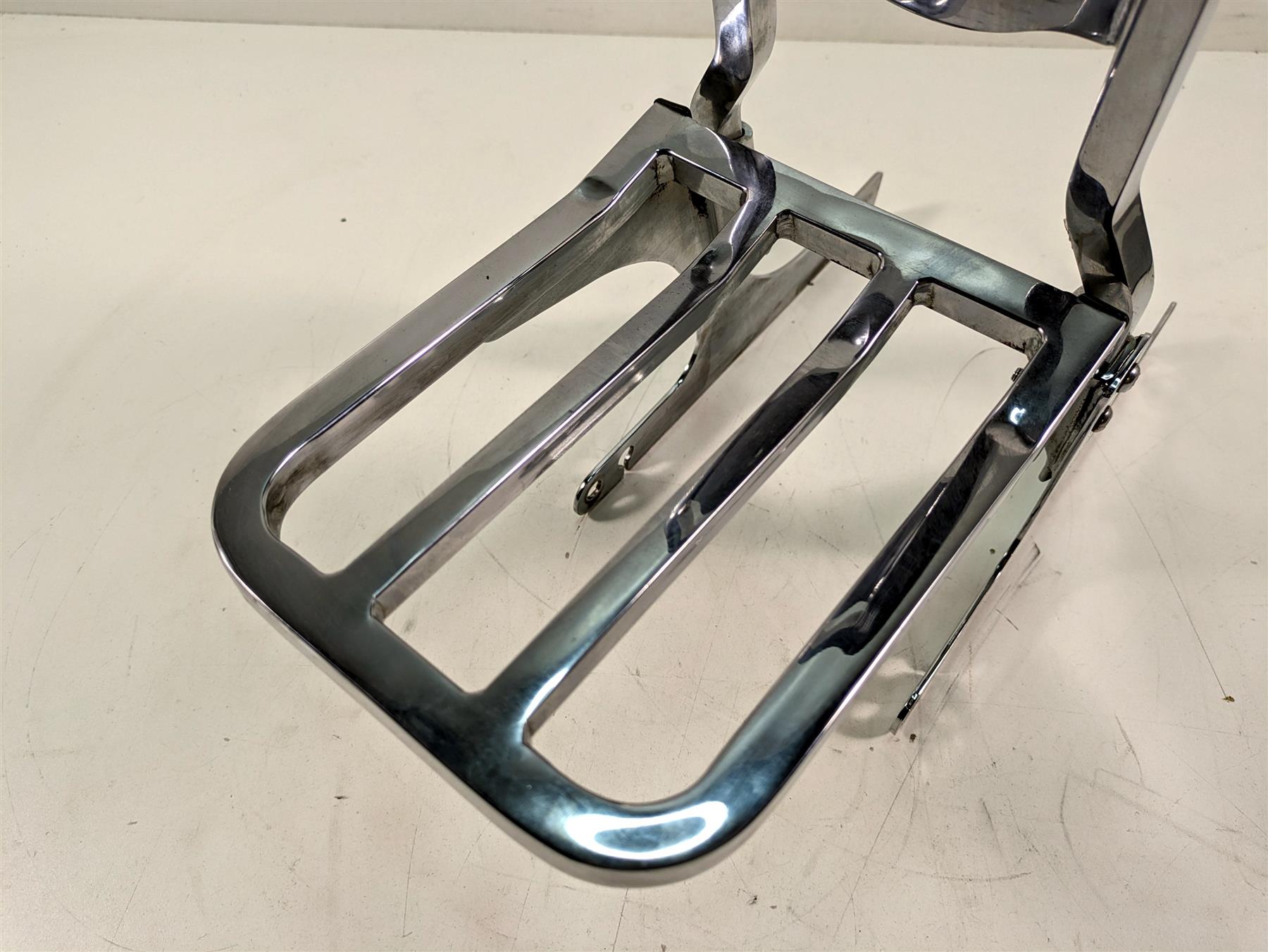 2000 Harley Dyna FXDL Low Rider Rear Chrome Sissy Bar Backrest Luggage Six Pack Rack {{ shop.shopifyCountryName }} - Mototech271