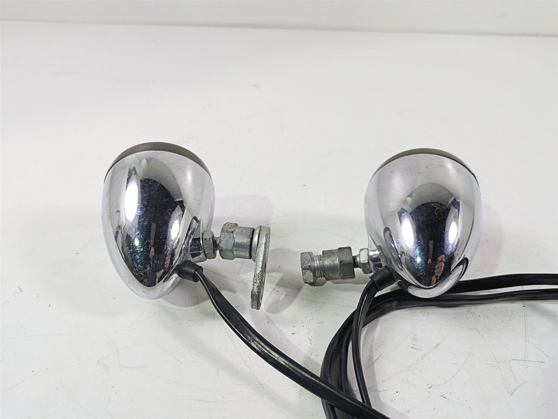 2009 Harley FXDC Dyna Super Glide Smoked Led Front Turn Signal Set 68972-00 {{ shop.shopifyCountryName }} - Mototech271