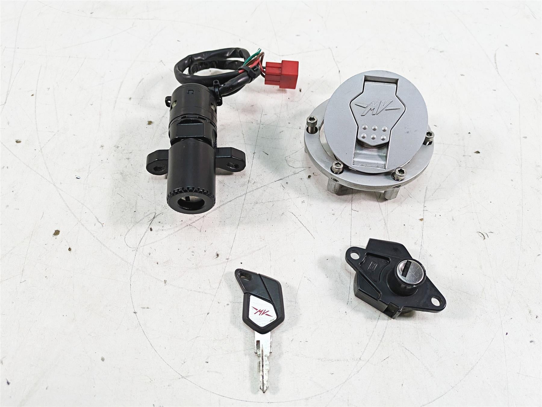 2013 MV Agusta F3 675 ERA Ignition Switch Key Lock Fuel Cap Set 8A00B5210 | Mototech271