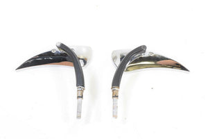 2004 Harley VRSCB V-Rod Aftermarket Teardrop-Shaped Rearview Mirror Set L & R | Mototech271