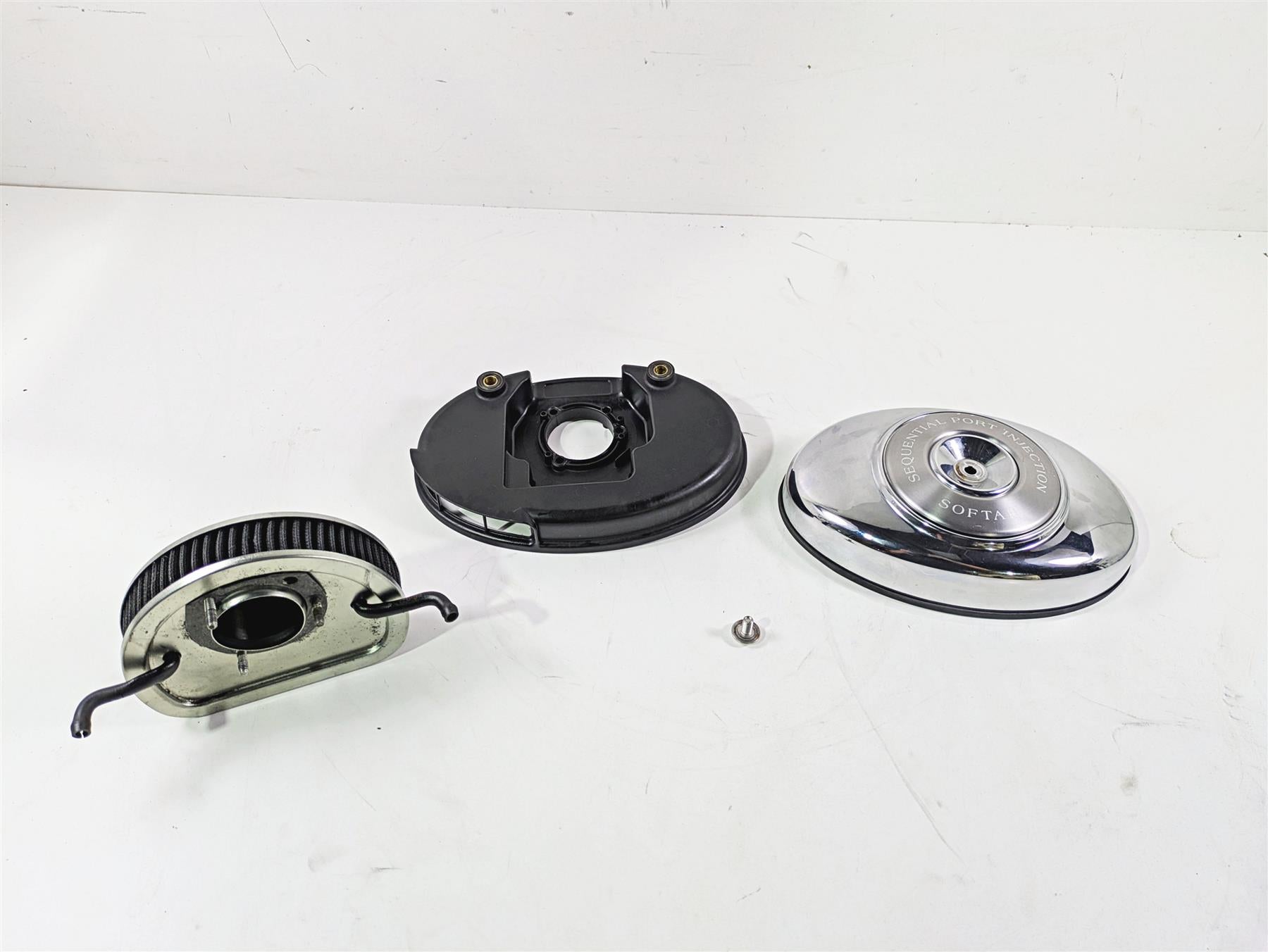 2004 Harley Softail FXSTDI Deuce Air Cleaner Breather Filter 29581-01B 29121-01 {{ shop.shopifyCountryName }} - Mototech271