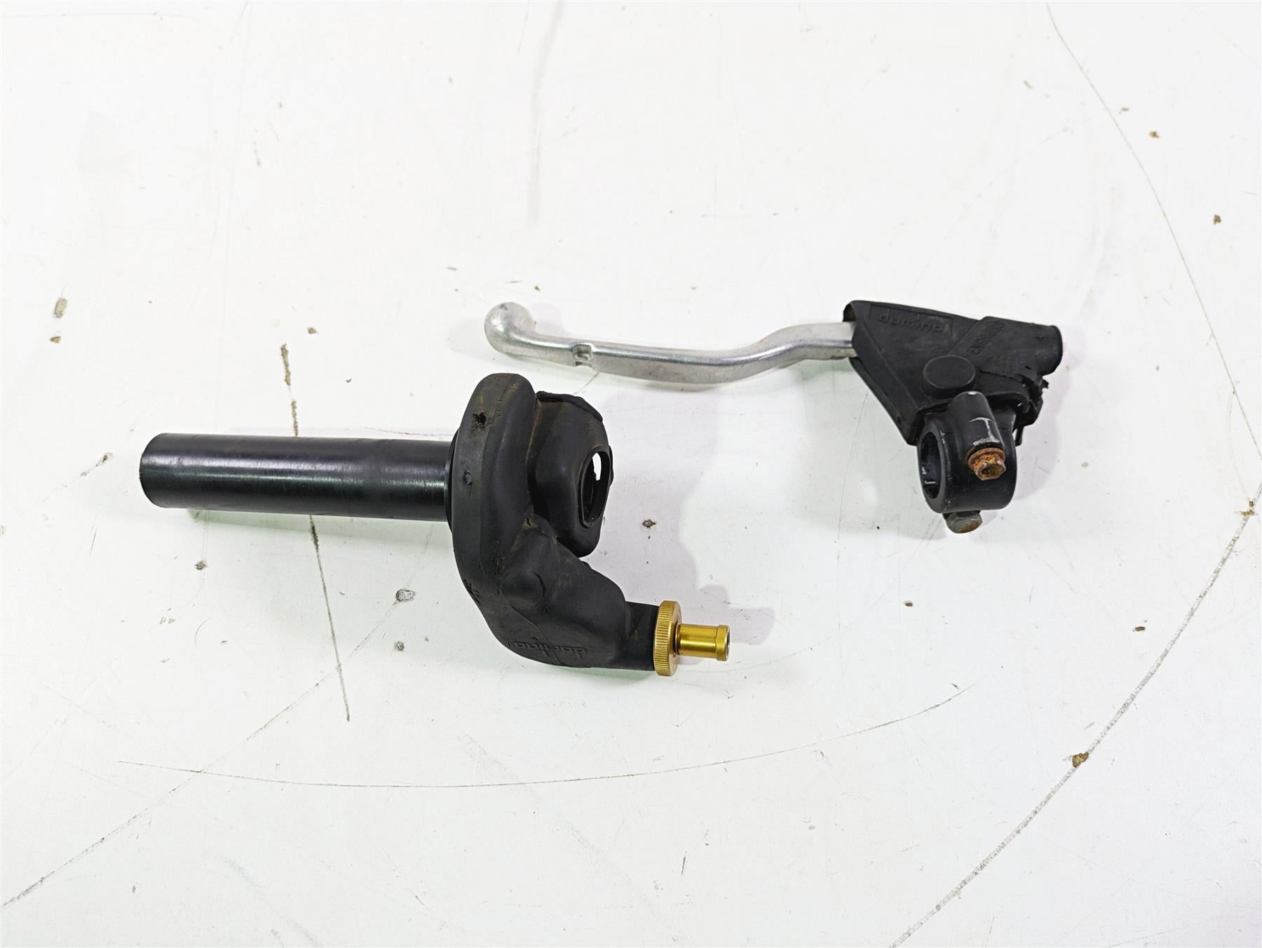 1998 KTM 380 SX MX Throttle Twist Grip & Clutch Perch 51502010200 54602040300 | Mototech271