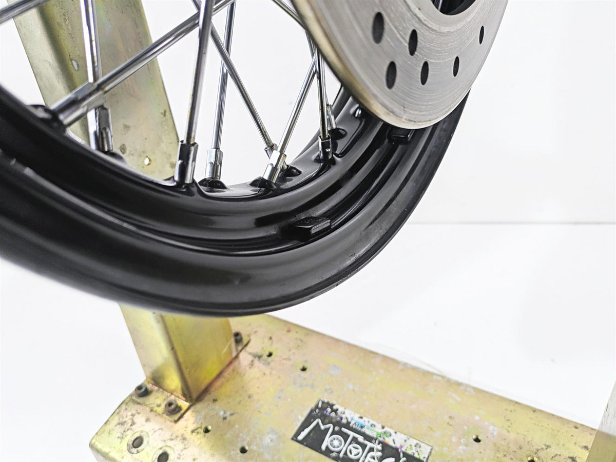 2014 Harley FLS Softail Slim Front Wheel Rim 16x3 DENT & Rotor 55107-12 {{ shop.shopifyCountryName }} - Mototech271