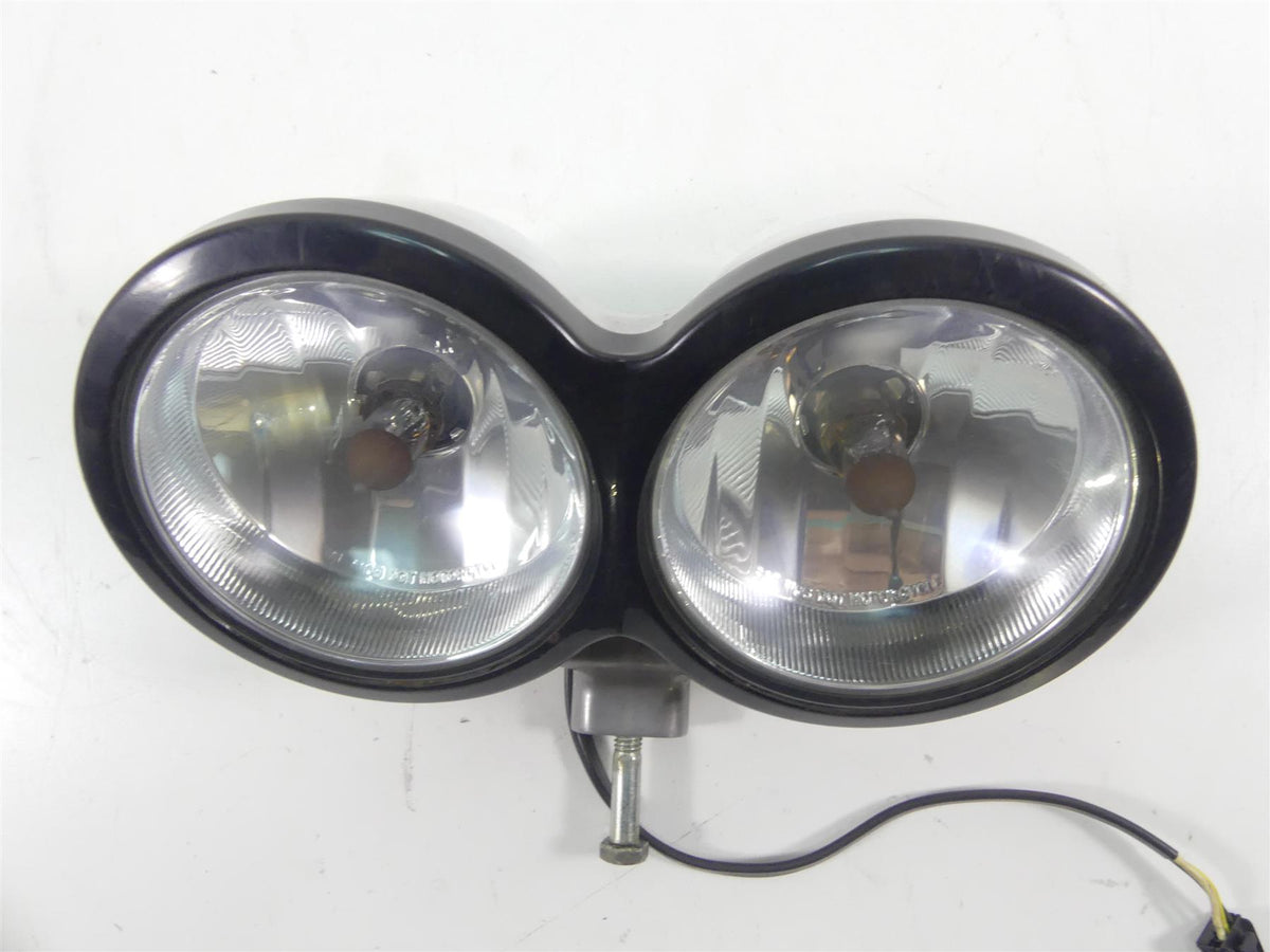 2014 Harley FXDF Dyna Fat Bob Dual Chrome Headlight Head Light Lamp 67700167 {{ shop.shopifyCountryName }} - Mototech271