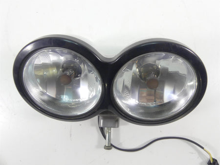 2014 Harley FXDF Dyna Fat Bob Dual Chrome Headlight Head Light Lamp 67700167 {{ shop.shopifyCountryName }} - Mototech271