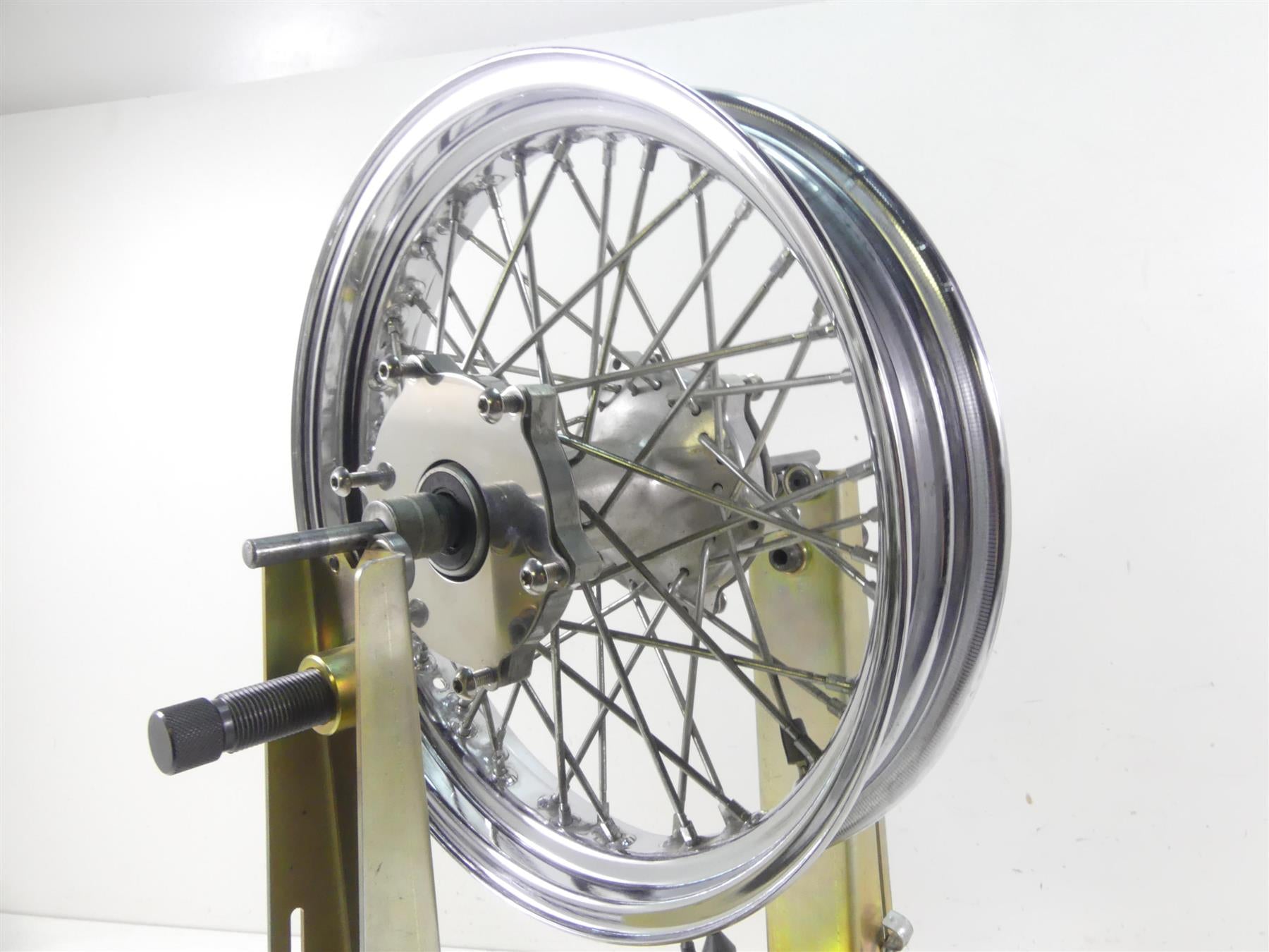 2002 Yamaha XVS1100 V-Star Nice Chrome Spoke Front Wheel Rim 16x3 5EL-25111-00 {{ shop.shopifyCountryName }} - Mototech271