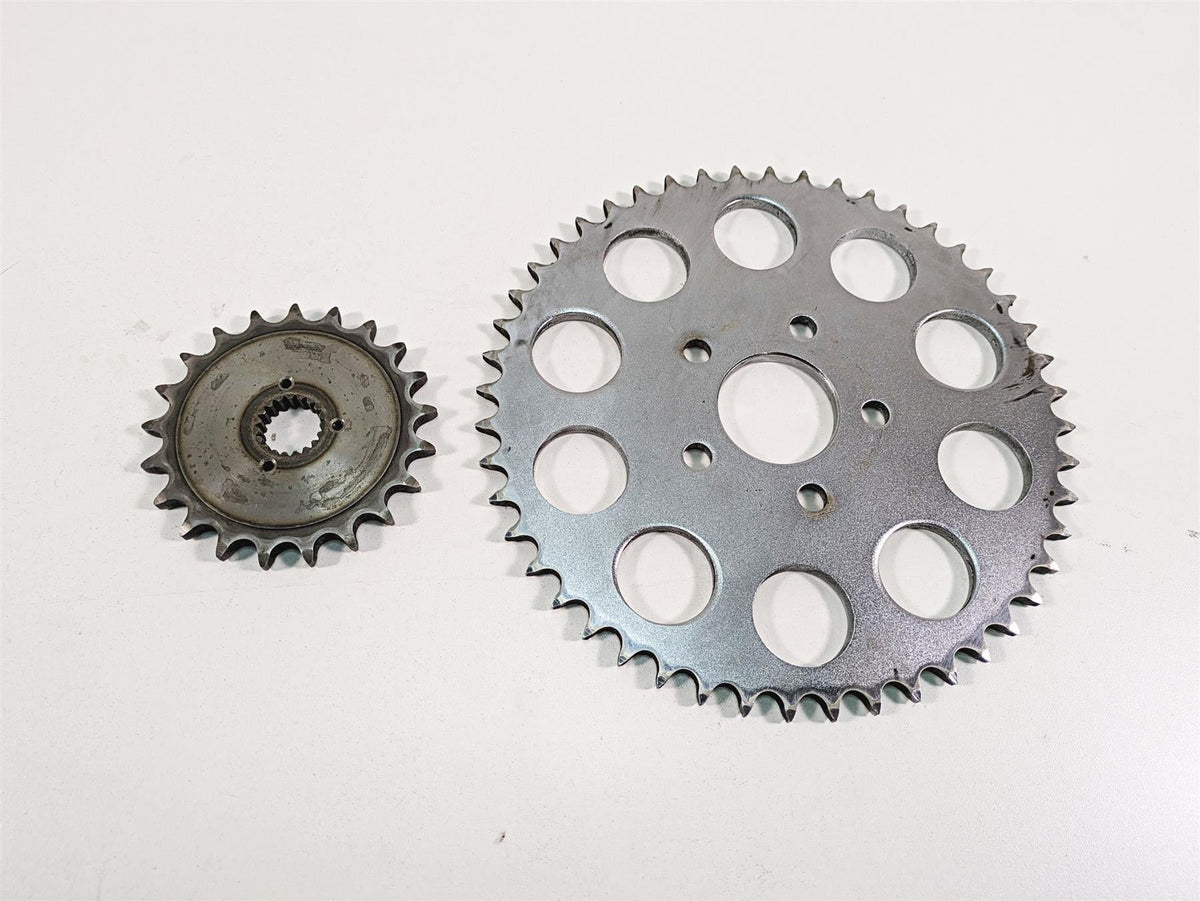 1986 Harley Sportster XLH 883 Front & Rear Drive Sprocket Set 35208-84 41470-86 {{ shop.shopifyCountryName }} - Mototech271