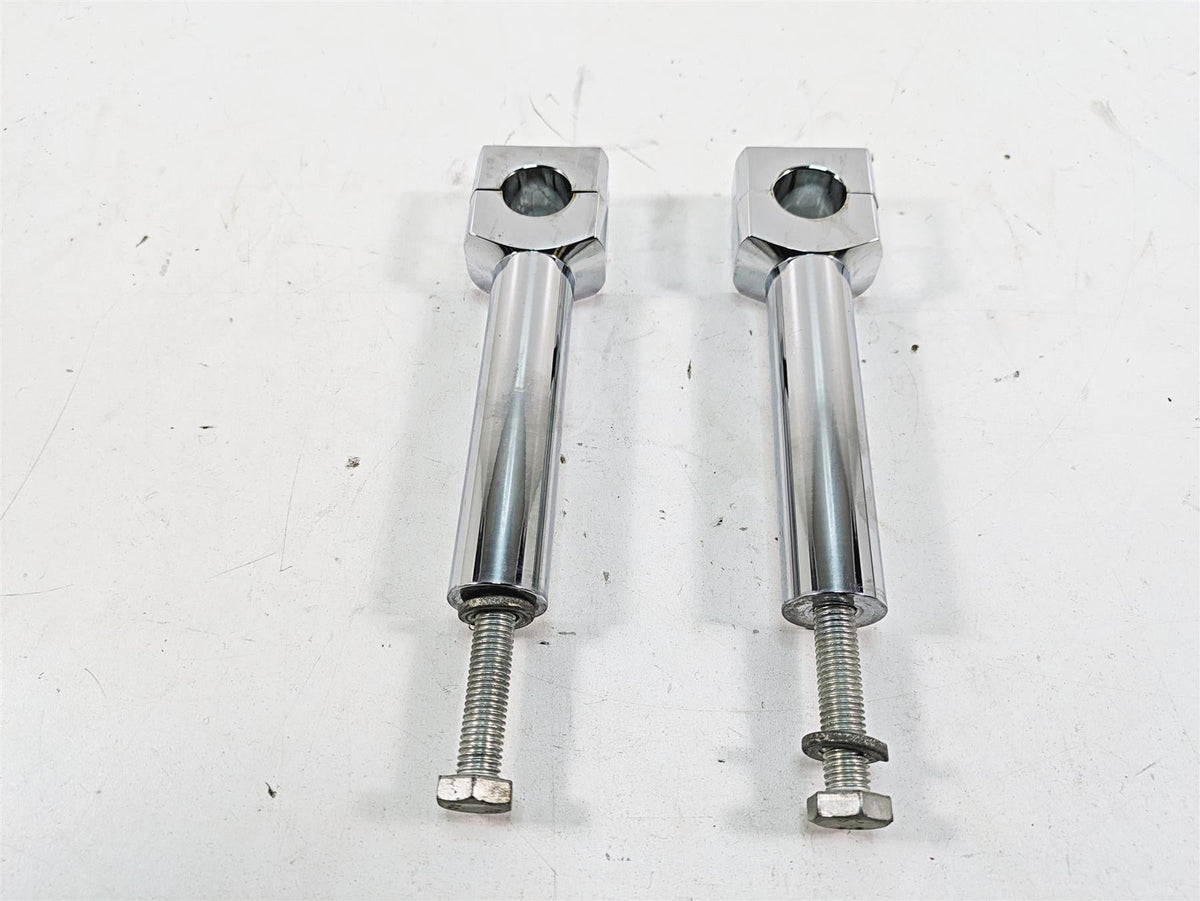 1999 Harley Dyna FXDL Low Rider 6" Chrome Handlebar Riser Holder Clamps {{ shop.shopifyCountryName }} - Mototech271