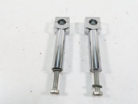 1999 Harley Dyna FXDL Low Rider 6" Chrome Handlebar Riser Holder Clamps {{ shop.shopifyCountryName }} - Mototech271