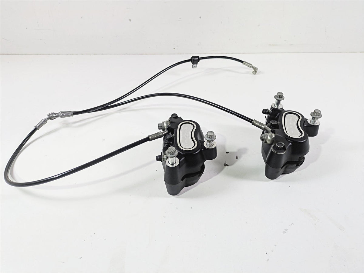 2014 Harley FXDF Dyna Fat Bob Front Brake Caliper & Line Set 41300001 41300002 {{ shop.shopifyCountryName }} - Mototech271