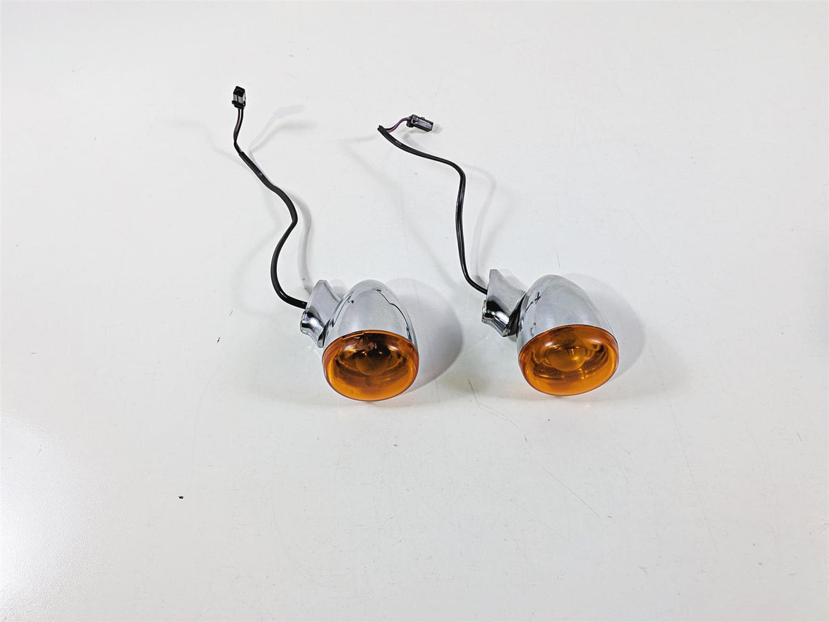 2011 Harley FXDF Dyna Fat Bob Rear Chrome Blinker Turn Signal Set 68977-00 {{ shop.shopifyCountryName }} - Mototech271