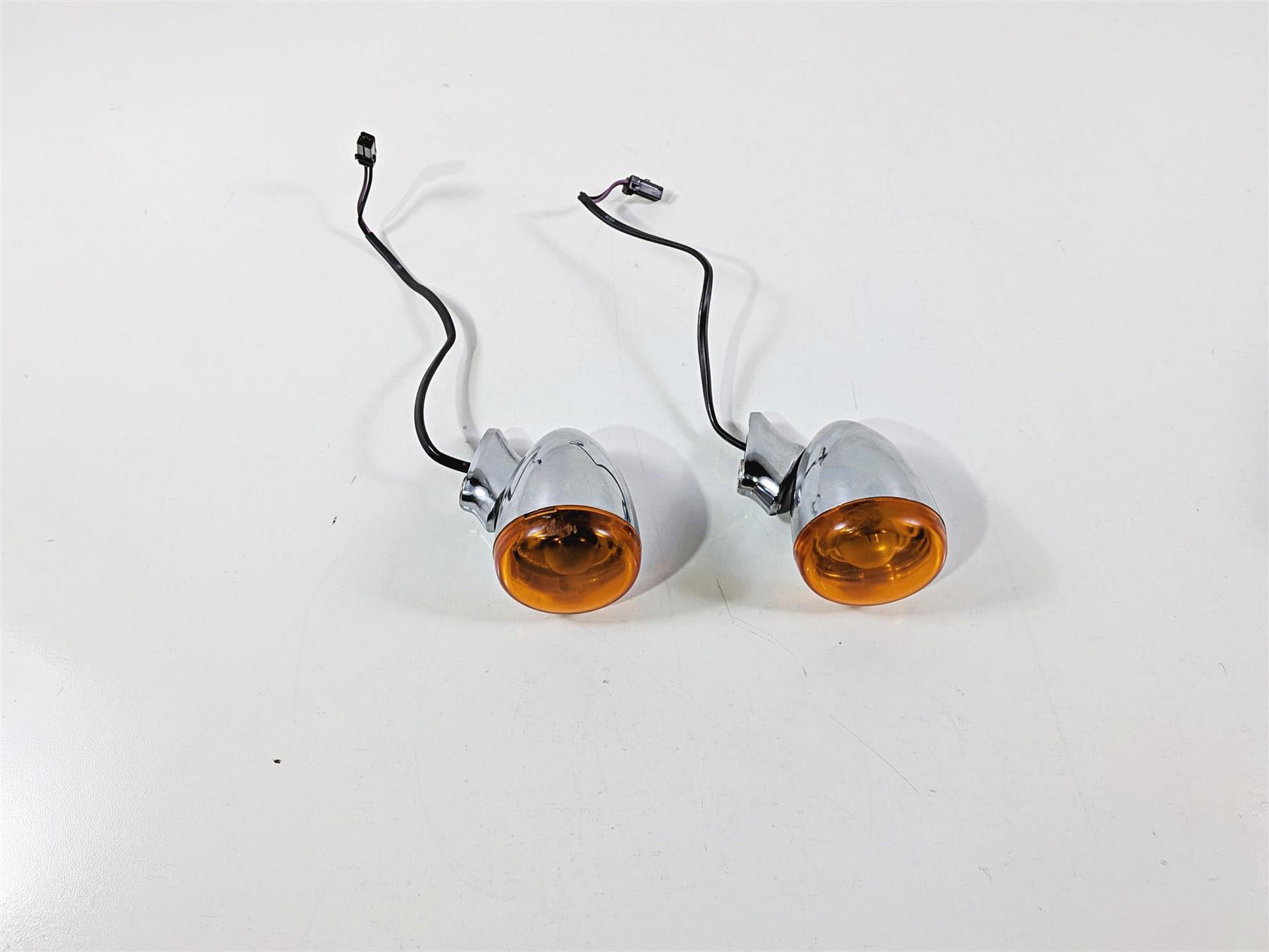 2011 Harley FXDF Dyna Fat Bob Rear Chrome Blinker Turn Signal Set 68977-00 {{ shop.shopifyCountryName }} - Mototech271