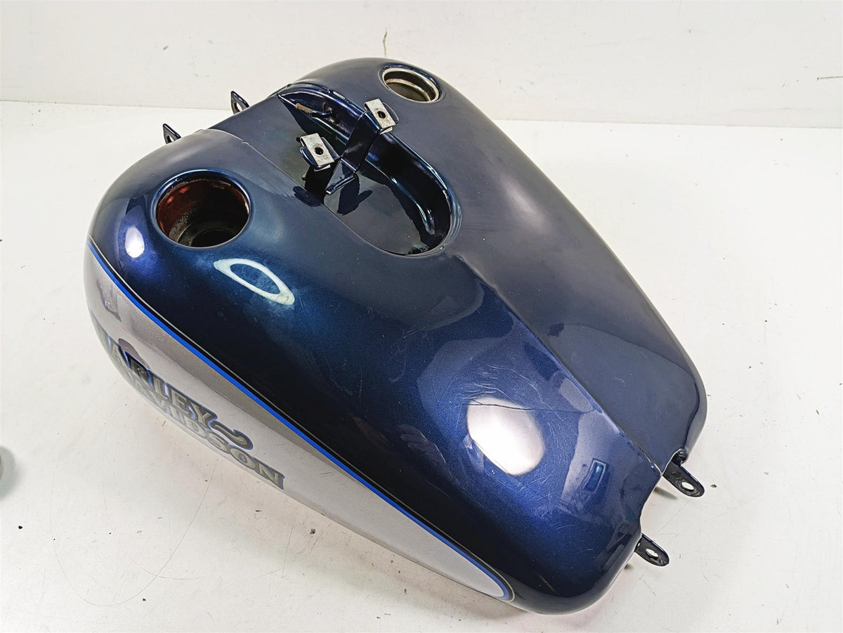 1999 Harley Dyna FXDL Low Rider Blue Diamond Ice Fuel Gas Tank -Read 61054-96 {{ shop.shopifyCountryName }} - Mototech271
