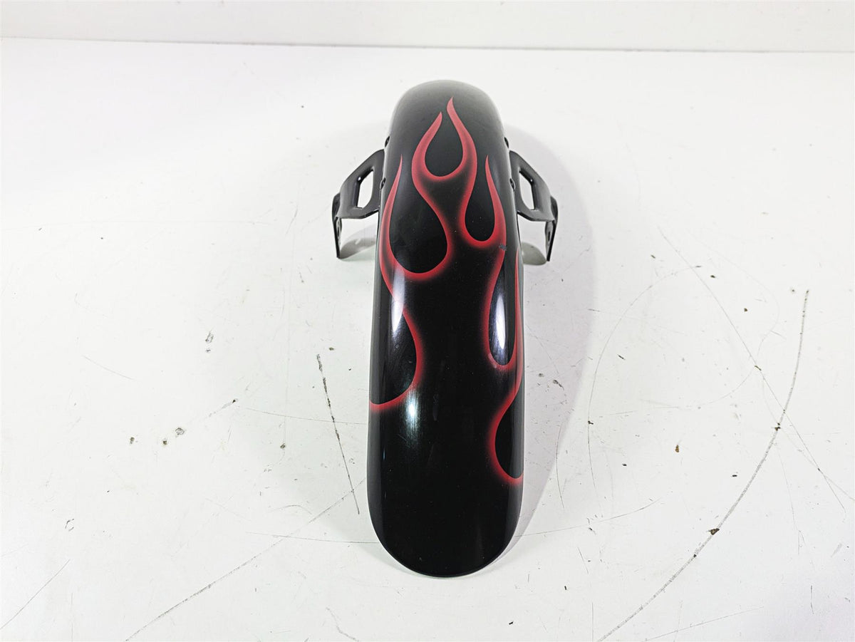 2007 Harley FXDWG Dyna Wide Glide Front Fender Red Flames 60141-06B {{ shop.shopifyCountryName }} - Mototech271
