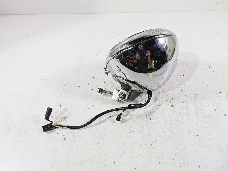 2005 Harley Softail FLSTFSE CVO Fat Boy Headlight Lamp & Bracket -Read 67903-00A {{ shop.shopifyCountryName }} - Mototech271