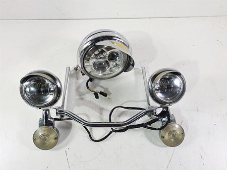 2008 Harley FLSTC 105TH Softail Heritage Led Headlight Spot Light Set 69748-05B {{ shop.shopifyCountryName }} - Mototech271