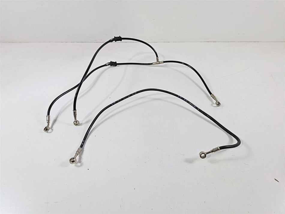 2009 Ducati Hypermotard 1100 S Front Rear Brake Line Hose Set-Mototech271