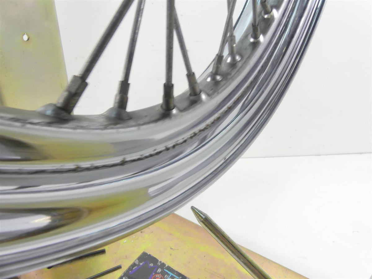 2000 Harley Dyna FXR4 CVO Super Glide Front Chrome Wheel Rim 19x2.5 43547-05 {{ shop.shopifyCountryName }} - Mototech271