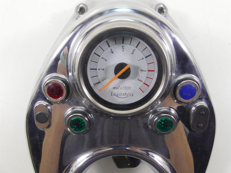 2002 Triumph Bonneville America Tank Cover Panel & Tachometer Tacho A9938043 {{ shop.shopifyCountryName }} - Mototech271