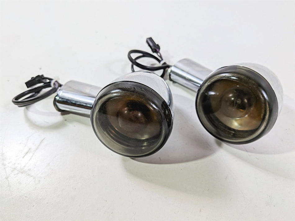 2005 Harley Softail FLSTFSE CVO Fat Boy Rear Blinker Turn Signal Set 69196-03-Mototech271