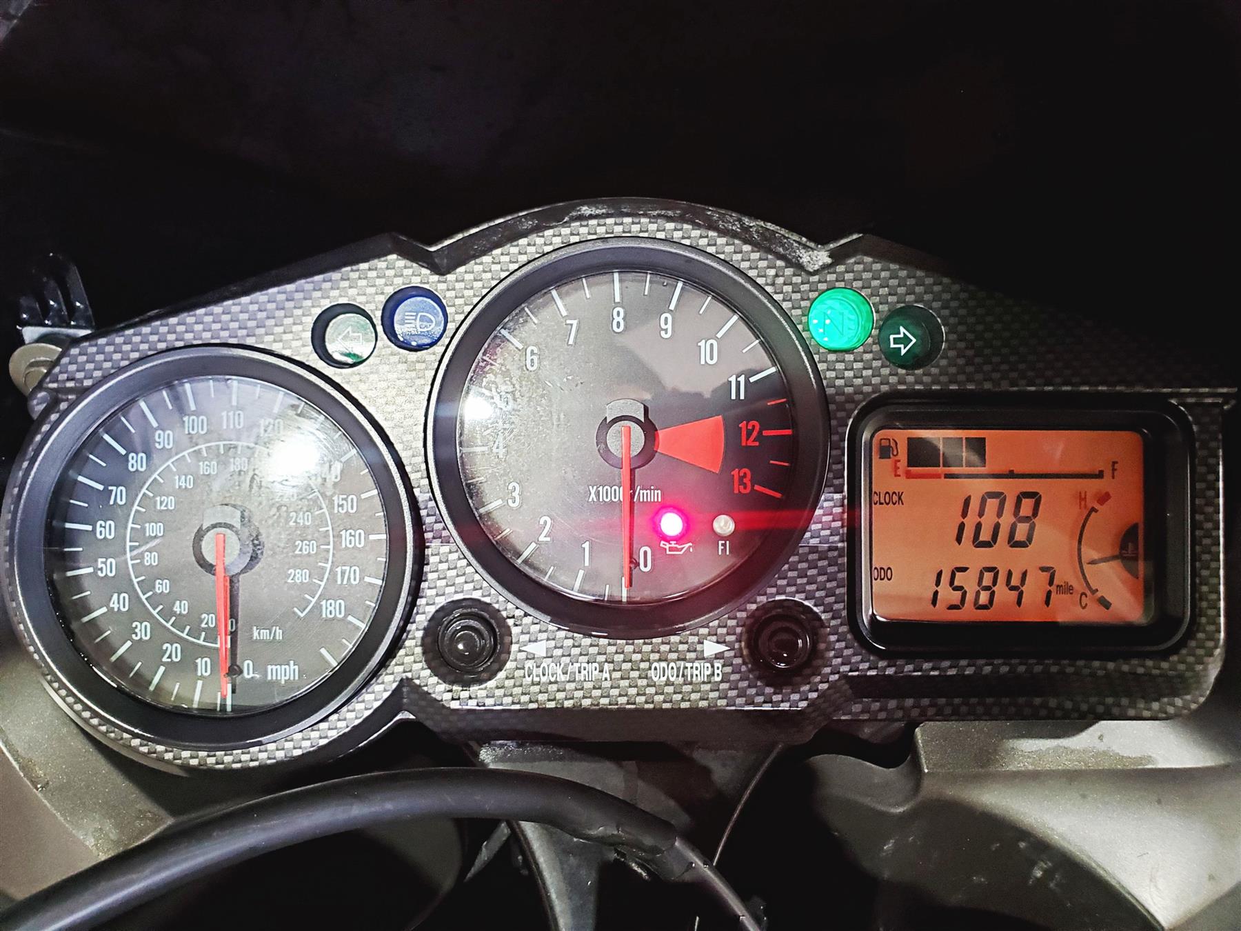 2005 Kawasaki ZX12R Ninja Gauges Speedometer Instrument - 15k