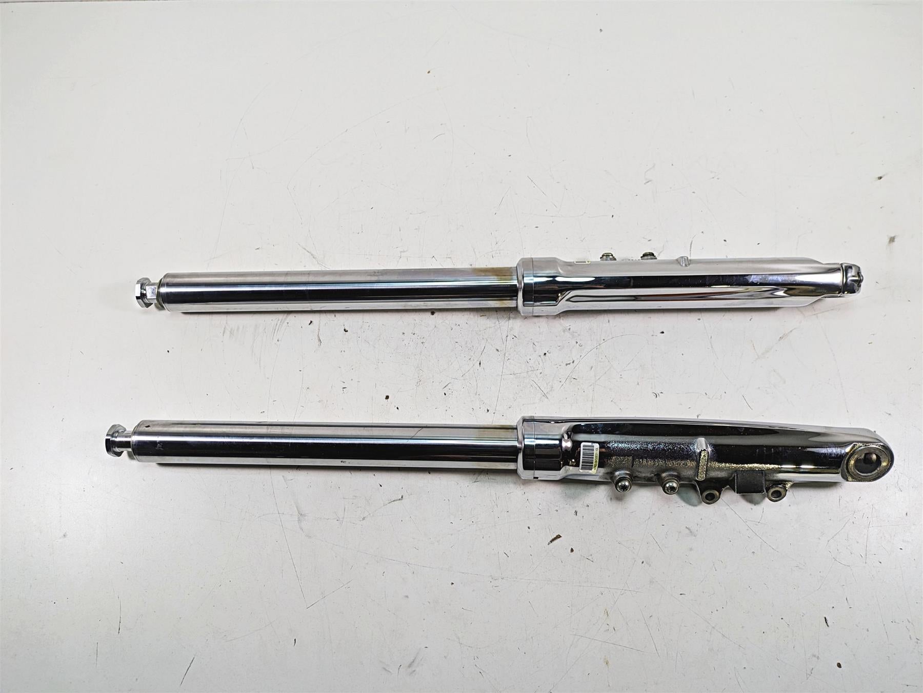 2009 Harley FXCWC Softail Rocker C Chrome Front Fork Leg Set - Read 46950-08 {{ shop.shopifyCountryName }} - Mototech271