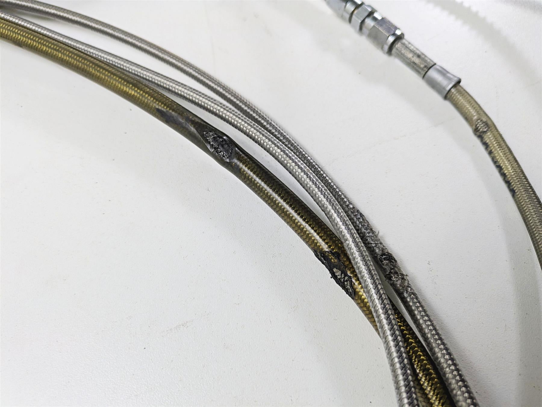 1998 Harley Touring FLHRCI Road King 16" Apehanger Handlebar & Lines Cables Set {{ shop.shopifyCountryName }} - Mototech271