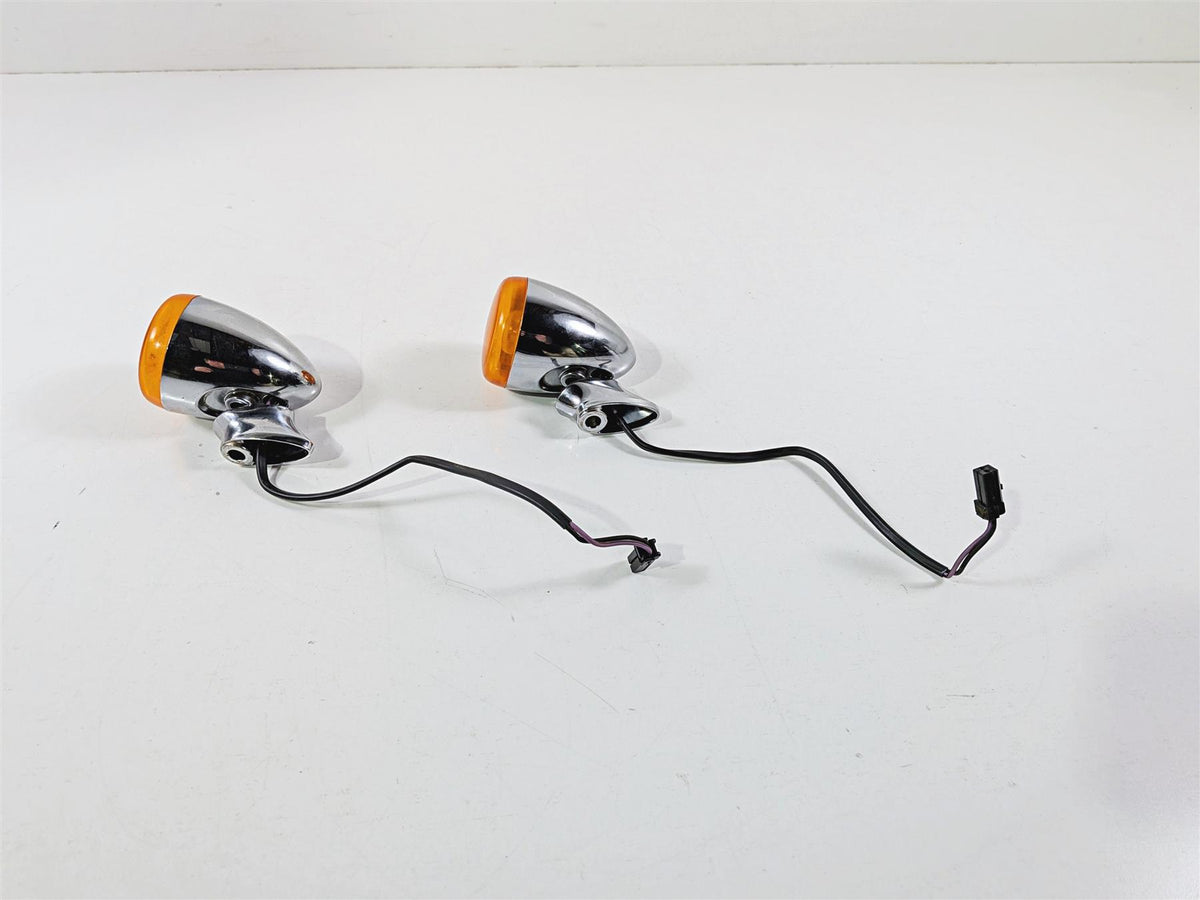 2011 Harley FXDF Dyna Fat Bob Rear Chrome Blinker Turn Signal Set 68977-00 {{ shop.shopifyCountryName }} - Mototech271
