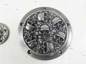 Harley Davidson Twin Cam Skull Seven Deadly Sins Aged Aluminum Derby & Cam Cover | Mototech271