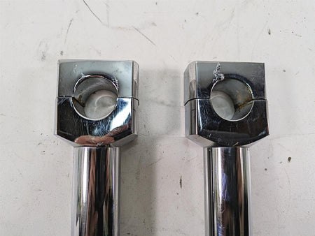 1999 Harley Dyna FXDL Low Rider 6" Chrome Handlebar Riser Holder Clamps {{ shop.shopifyCountryName }} - Mototech271