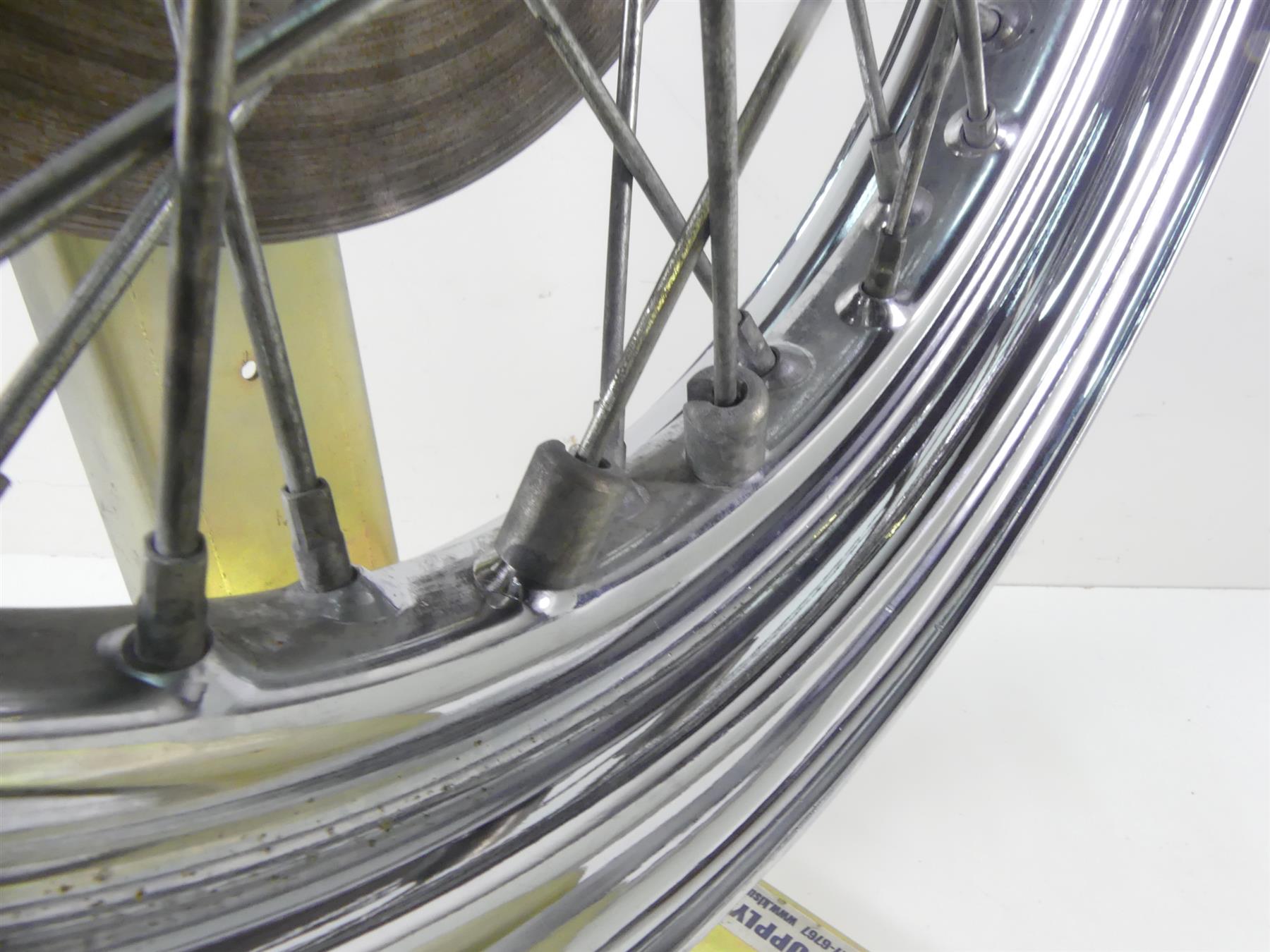 1993 Harley FXSTS Softail Springer Rear Chrome Spoke Wheel Rim 16x3 40975-86 {{ shop.shopifyCountryName }} - Mototech271