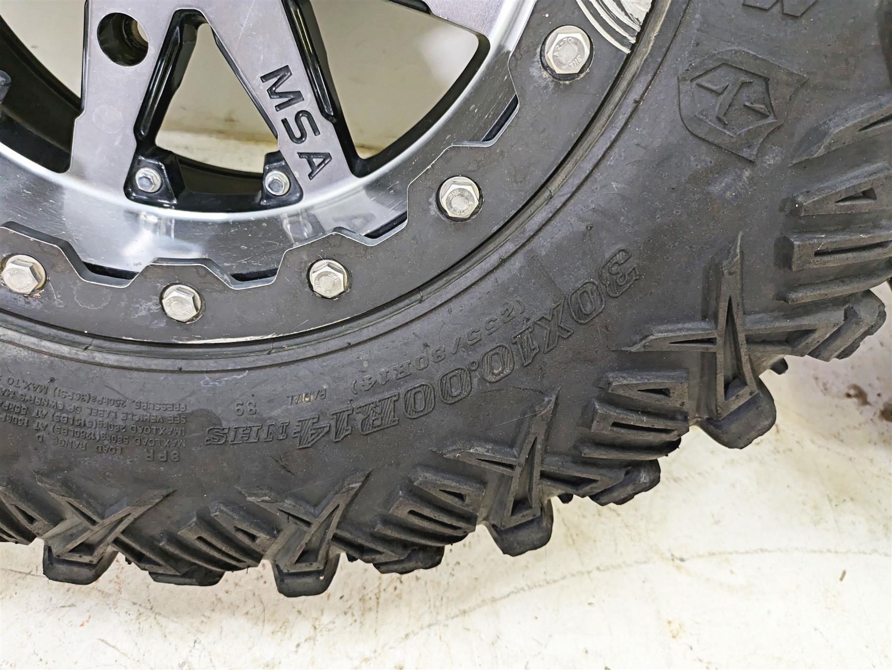 2021 Polaris RZR1000 XP Premium Msa 14x7 Wheels & Pro Armor Tires Set M21-04737 {{ shop.shopifyCountryName }} - Mototech271