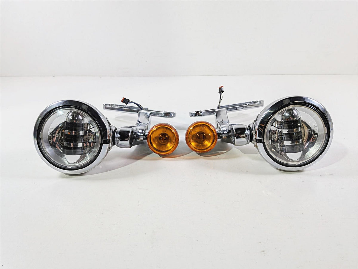2014 Harley Touring FLHTK Electra Glide Chrome Spot Light Blinker Set 68000021-Mototech271