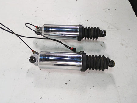 2008 Harley FLHTCU Electra Glide Rear Chrome Air Shock Damper 12" Set {{ shop.shopifyCountryName }} - Mototech271