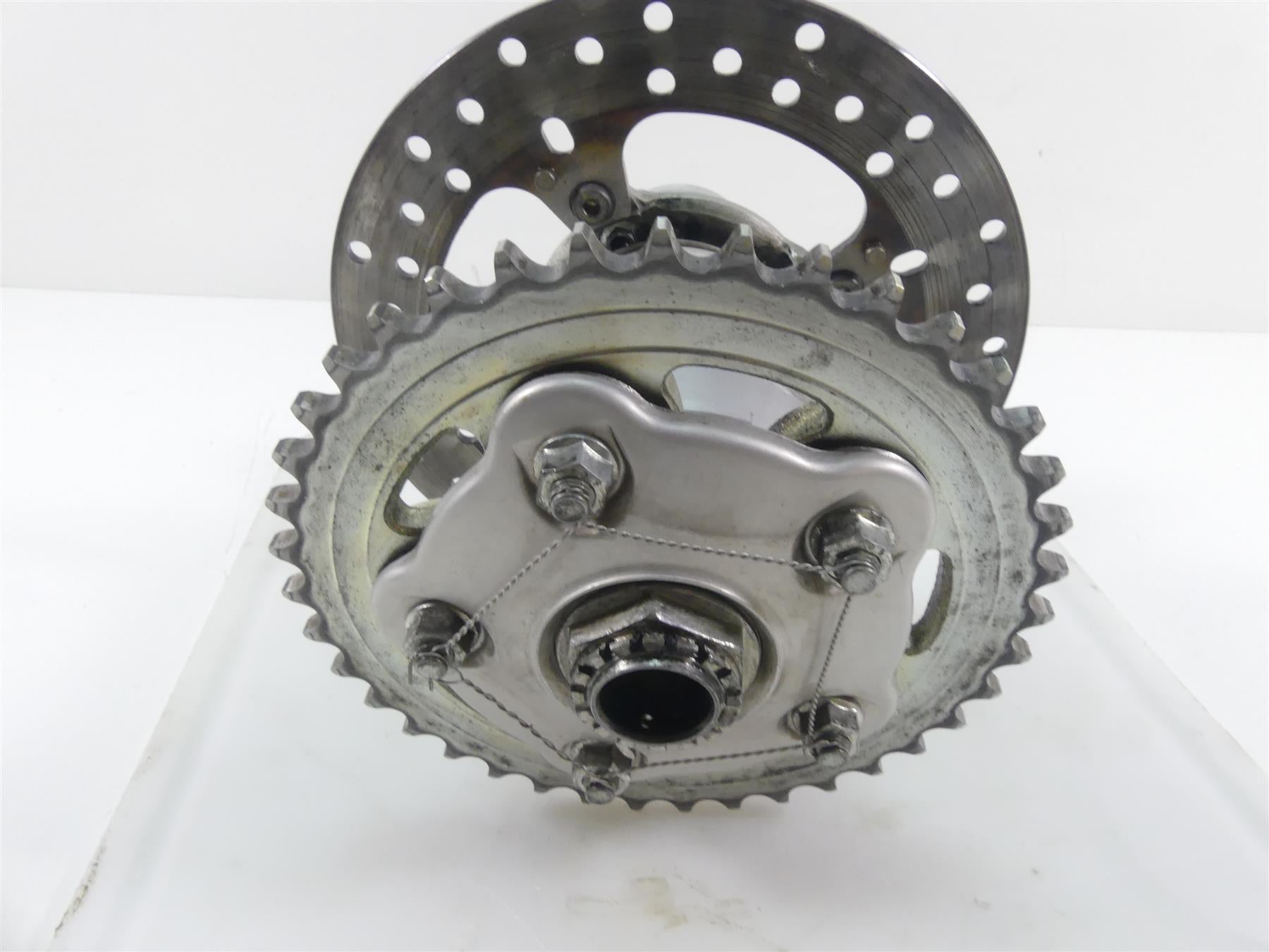 2008 Ducati 848 SBK Rear Axle Brake Rotor Sprocket Hub 819Z0011A {{ shop.shopifyCountryName }} - Mototech271