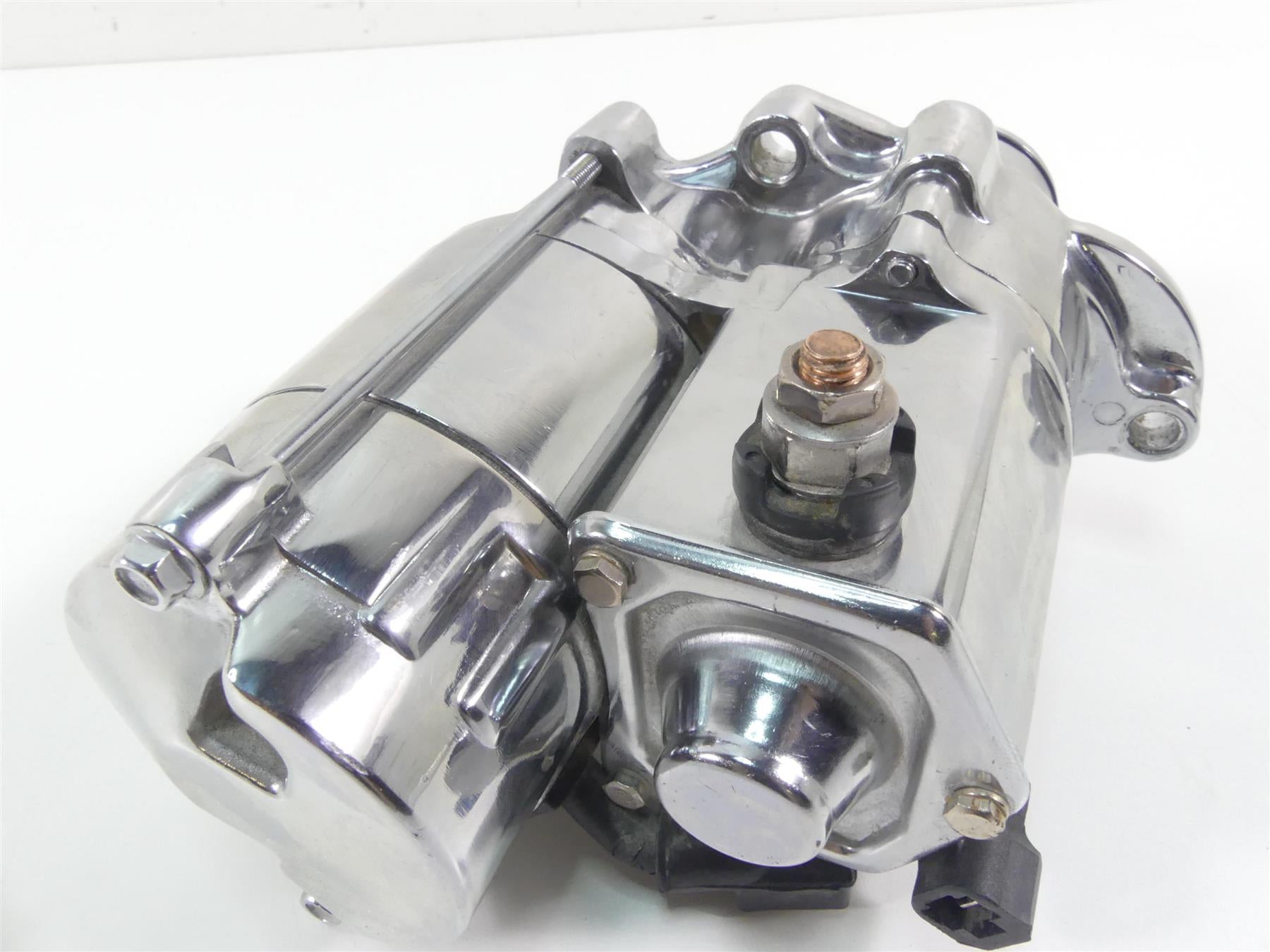 2008 Harley Softail FLSTSB Cross Bones Chrome Engine Starter Motor 31618-06A {{ shop.shopifyCountryName }} - Mototech271