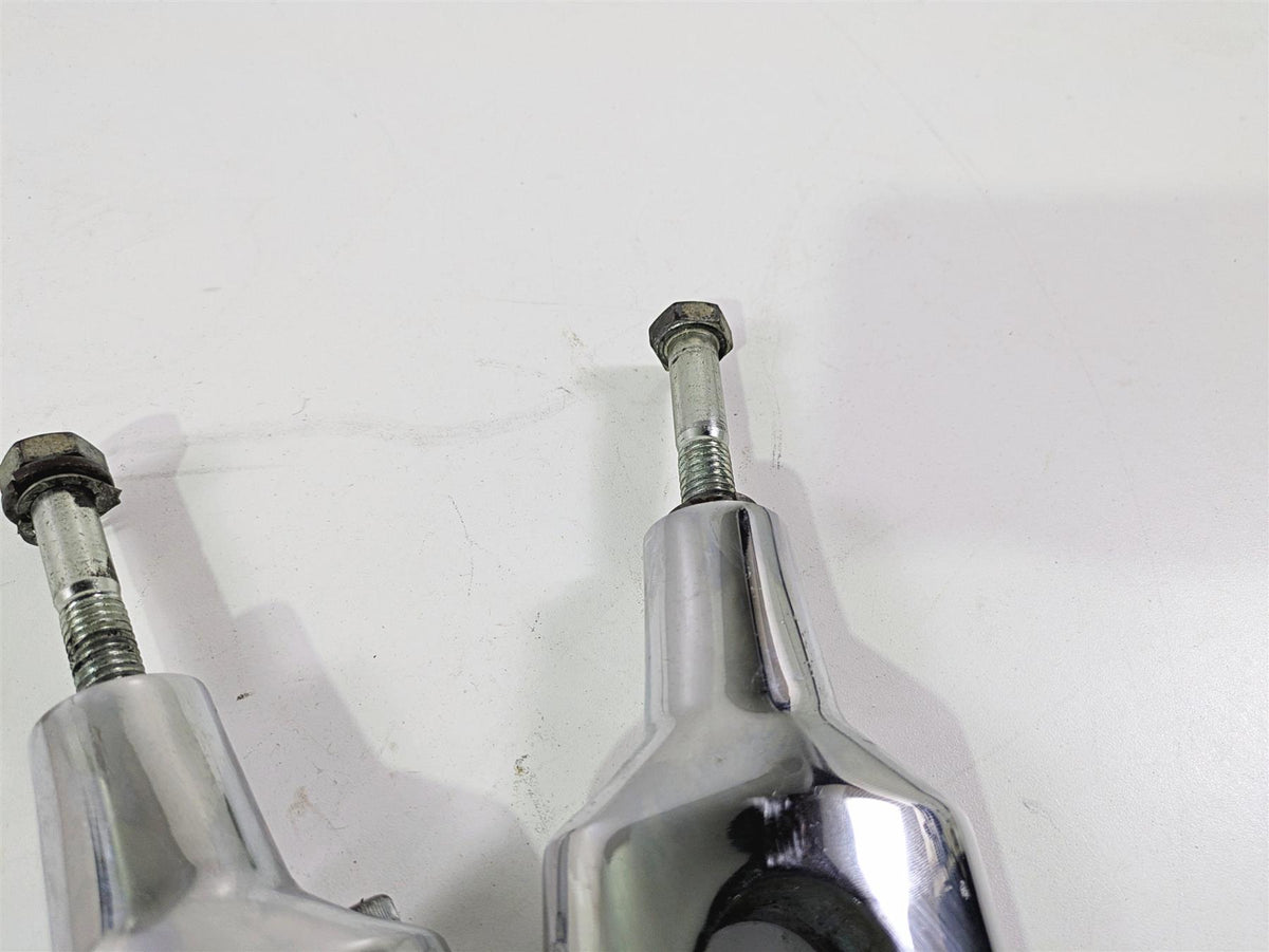 2008 Harley FXCWC Softail Rocker Oem Chrome Fat Bar 3.6" Riser Set 56916-07 {{ shop.shopifyCountryName }} - Mototech271