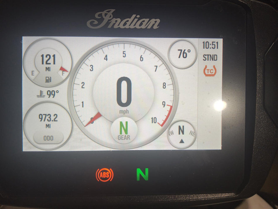 2022 Indian FTR1200 S Speedometer Instrument Gauge 4.3" -973miles 3280903 {{ shop.shopifyCountryName }} - Mototech271