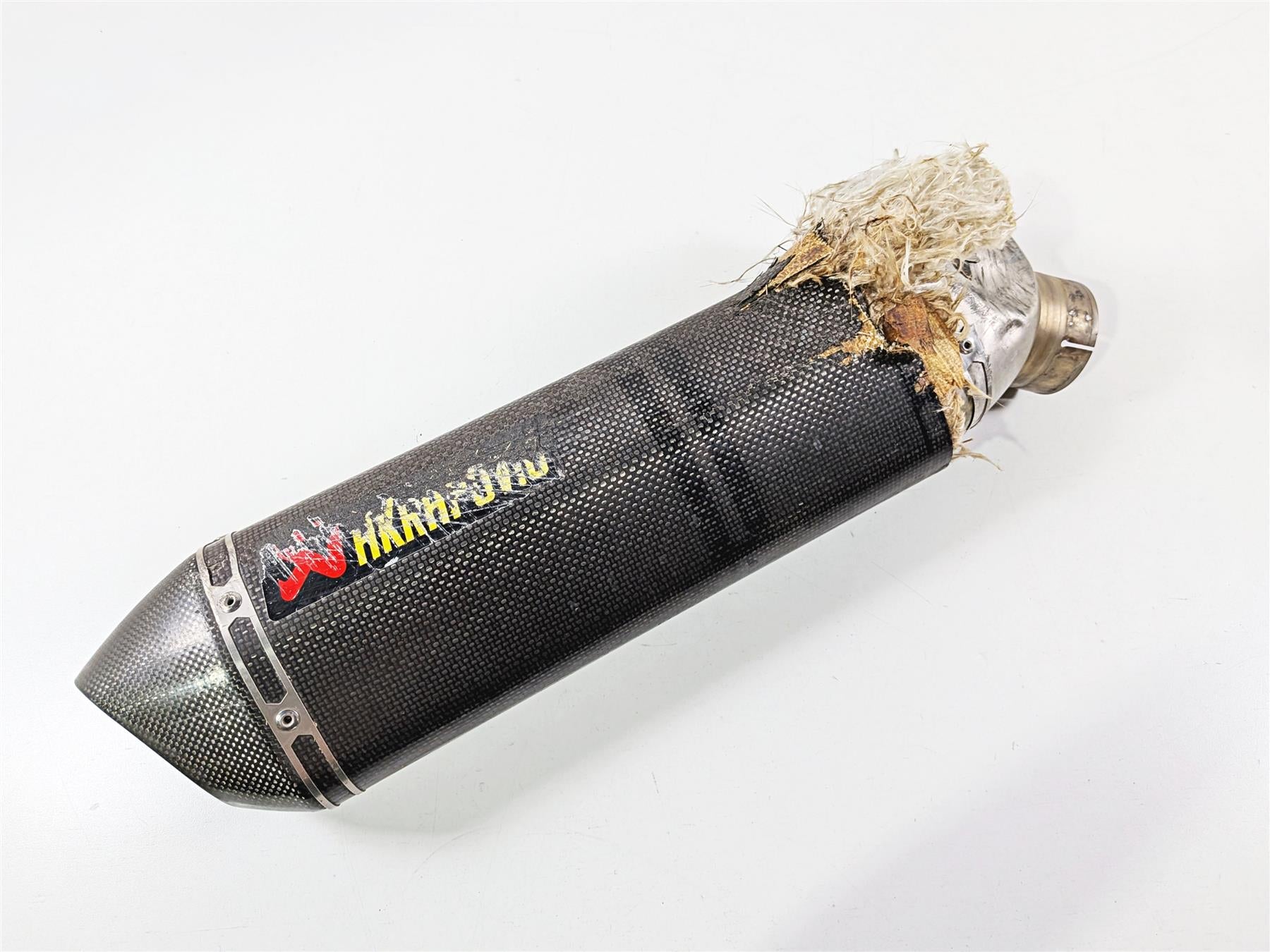 2016 BMW S1000RR K46 Damaged Akrapovic Carbon Fiber Exhaust Pipe Muffler M-HR045-Mototech271