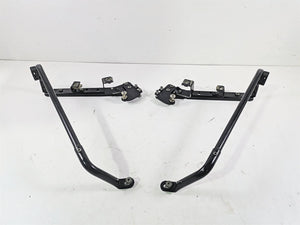 2001 Harley Touring FLHX Street Glide Rear Black Saddle Bag Rack Support Set