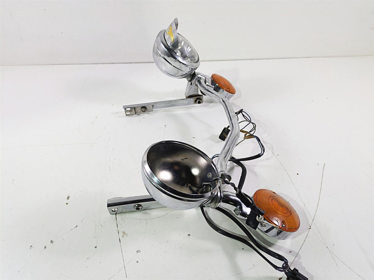 2004 Harley Softail FLSTF Fat Boy Front Spot Lights & Blinker For Parts 68972-00 {{ shop.shopifyCountryName }} - Mototech271