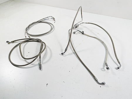 2009 Harley Dyna FXDFSE CVO Fat Bob 10" Handlebars Brake Throttle Clutch Cables {{ shop.shopifyCountryName }} - Mototech271