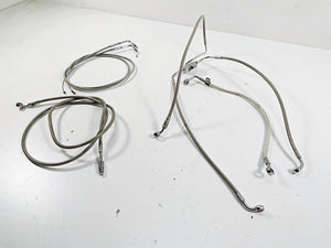 2009 Harley Dyna FXDFSE CVO Fat Bob 10" Handlebars Brake Throttle Clutch Cables
