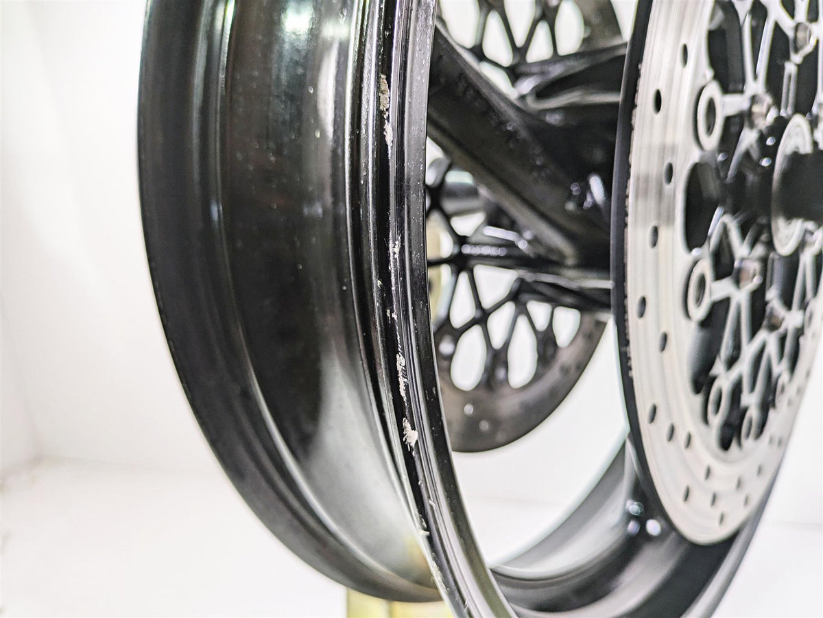 2008 Suzuki GSXR600 Front Wheel Rim 17x3.5 & Brake Rotor Discs 54111-37H00-019 {{ shop.shopifyCountryName }} - Mototech271